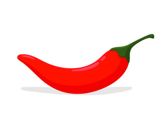 Red Chili Vector. Red hot chili pepper for spicy and spicy cooking. isolate on white background.