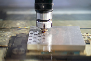 Electrical discharge machine spark eroding with water process machine die mold in the factory