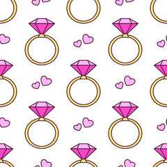 Valentine's day love ring background vector