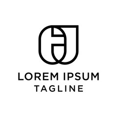 initial letter logo 0J, J0 logo template 