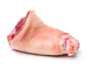 raw pork (leg) isolated on white background