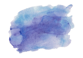 Watercolor blurred abstract background in blue-purple colors.