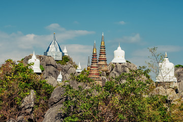 Wat Chaloem Phra Kiat Phrachomklao Rachanusorn temple on the hill, Northern Thailand