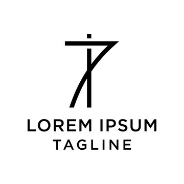 initial letter logo 7I, I7 logo template 