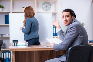Man and woman in business meeting concept