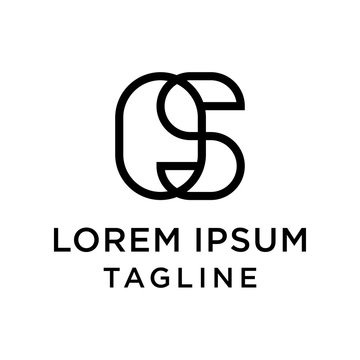  initial letter logo 0S, S0 logo template 