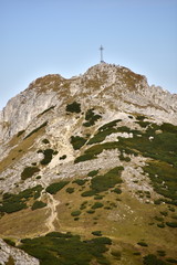 Fototapeta premium Giewont Tatry Zachodnie TPN jesienią, Giewont West Tatras TPN in the fall