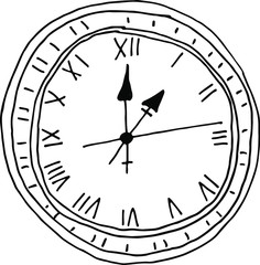 drawing Christmas symbols line graphics