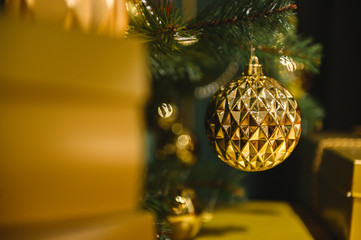 Christmas and new year 2020 decoration on christmas tree ,christmas celebration