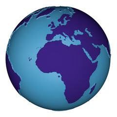 Planeta tierra europa africa