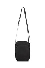 Black pocket bag isolated on white background with clipping path.