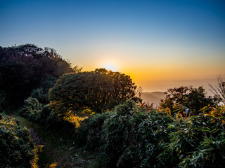 【静岡県伊豆半島】伊豆山稜線歩道からの夕景【秋・だるま山周辺】
