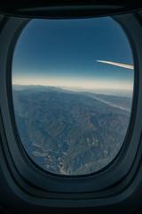 Fototapeta premium view from airplane window