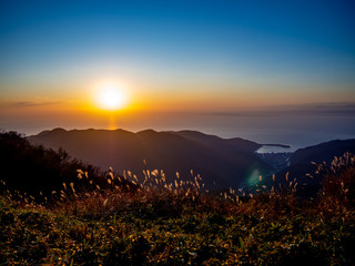 【静岡県伊豆半島】伊豆山稜線歩道からの夕景【秋・だるま山周辺】
