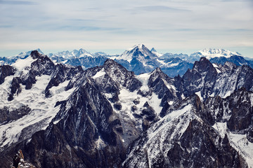 Fototapeta premium Alpine mountain landscape. France.
