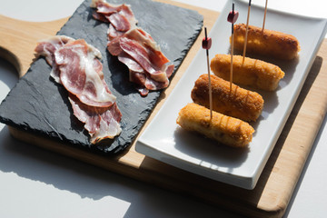  Iberian ham croquettes. Spanish typical dish