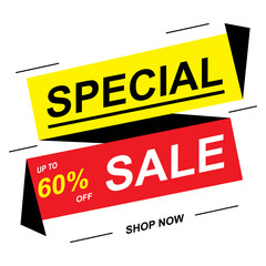 Sale banner. Vector illustration modern template design for web