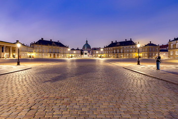 Naklejka premium Copenhagen. The Church of Frederick at dawn.
