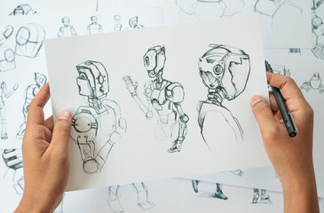 Animator designer Development designing drawing sketching development creating graphic pose...