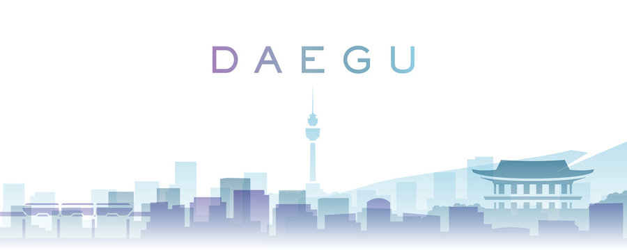 Daegu Transparent Layers Gradient Landmarks Skyline