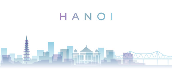 Hanoi Transparent Layers Gradient Landmarks Skyline