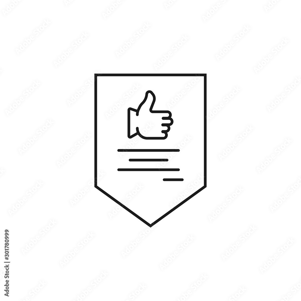 Wall mural customer review - minimal line web icon. simple vector illustration. concept for infographic, websit