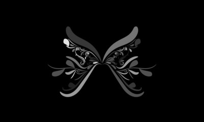 butterfly on black background