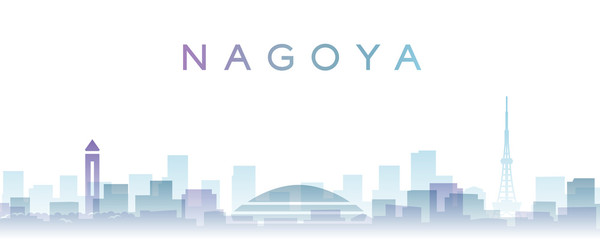 Nagoya Transparent Layers Gradient Landmarks Skyline