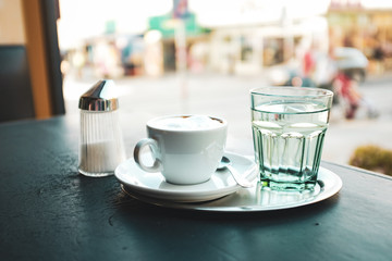 cup of coffee on table