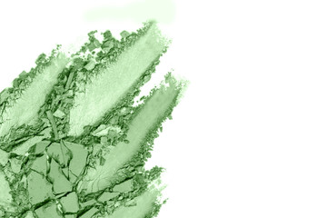 Neo mint colored smear of eye shadows.