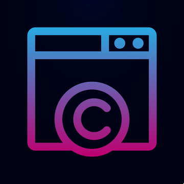C web site nolan icon. Simple thin line, outline vector of Mix icons for ui and ux, website or mobile application