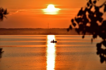 sunset on sea