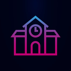 Clock, building nolan icon. Simple thin line, outline vector of building icons for ui and ux, website or mobile application