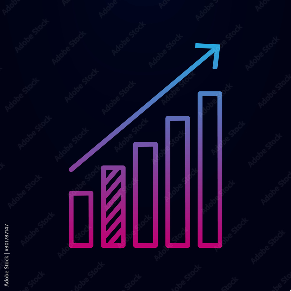 Poster statistics up arrow nolan icon. simple thin line, outline vector of online and web icons for ui and 