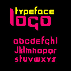 Font "logo"Vector square alphabet simple font and letter set.