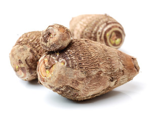 Taro on a white background