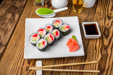 Japanese cuisine with fresh seafood