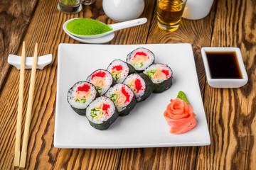 Japanese cuisine with fresh seafood