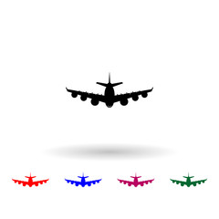 Aircraft silhouettes multi color icon. Simple glyph, flat vector of air transport icons for ui and ux, website or mobile application