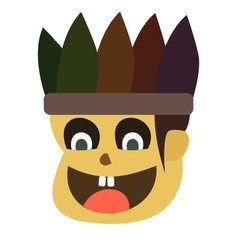 vector illustration of a smiling man