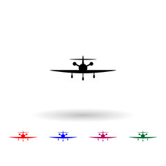 Fototapeta na wymiar Commercial airplanes multi color icon. Simple glyph, flat vector of air transport icons for ui and ux, website or mobile application