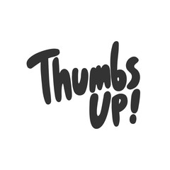 Thumbs up. Sticker for social media content. Vector hand drawn illustration design. 