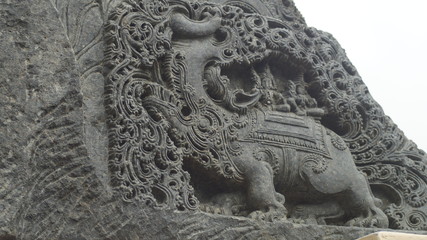 lion statue in temple