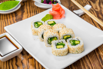 Japanese cuisine with fresh seafood