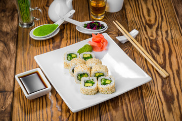 Japanese cuisine with fresh seafood