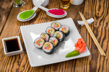 Japanese cuisine with fresh seafood