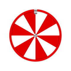 Red fortune wheel in modern style. Isolated flat vector illustration. Success vector concept illustration. Gambling fortune chance. Victory success win concept.