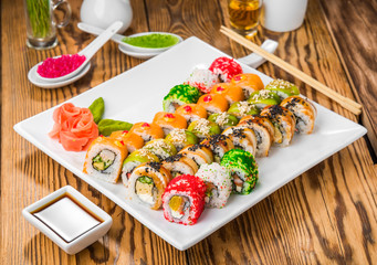 Japanese cuisine with fresh seafood