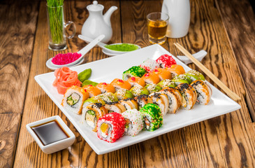 Japanese cuisine with fresh seafood