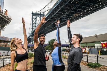 Runners training in New York